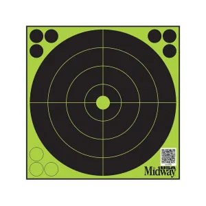 MidwayUSA Bullseye Reactive Target 8" 25PK with 225 Pasters