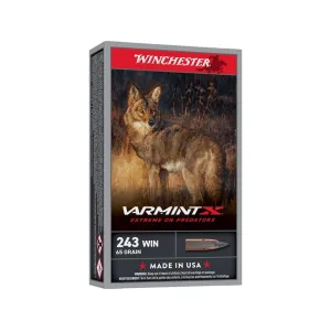 Winchester Varmint 243 Winchester Ammo 65 Grain Winchester Extreme Point Polymer Tip Case of 200 (10 Boxes of 20)
