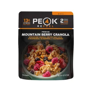 Peak Refuel Mountain Berry Granola & Rice Milk Vegan Freeze Dried Food 5.07oz