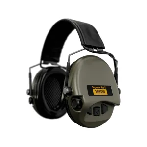 Sordin Supreme Pro X Electronic Ear Muffs Green Slim Headband