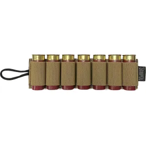 MidwayUSA Shotgun Card with Adhesive Hook & Loop Attachment 7-Round Coyote
