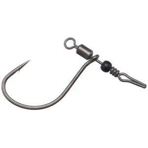 Gamakatsu G-Finesse Series T.G.W Nano Smooth Coat Swivel Shot/Drop Shot Hook #1 Black 3PK