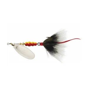 Mepps Aglia Dressed Inline Spinner 1/2oz Gray Tail Silver Blade