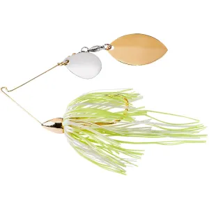 War Eagle Gold Frame Finesse Colorado/Turtleback  Spinnerbait 5/16oz Hot White Chartreuse