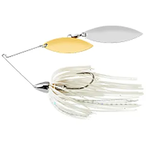 War Eagle Nickel Frame Double Willow Spinnerbait 1/2oz White Silver