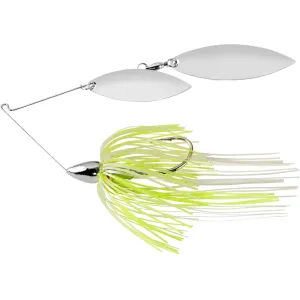 War Eagle Nickel Frame Double Willow Spinnerbait 3/8oz White Chartreuse Pearl Nickel