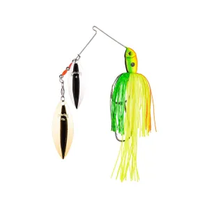 Strike King Premier Plus Double Willow Spinnerbait 1/2oz Fire Tiger Silver/Gold