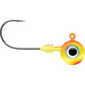 VMC Tungsten Moon Eye 1/4oz Round Ball Jighead Chartreuse Orange