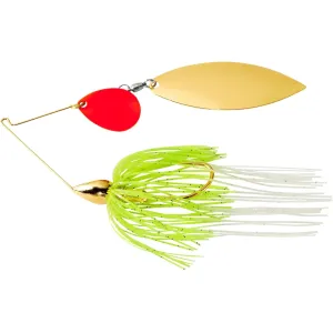 War Eagle Gold Frame Colorado Willow Spinnerbait 1/2oz White Chartreuse Red/Gold