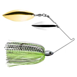Strike King Tour Grade Compact Double Willow Spinnerbait 1/2oz Spot Remover Silver/Gold