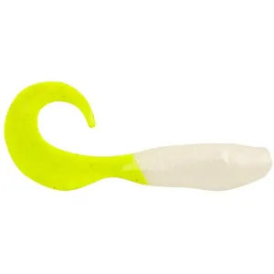 Berkley Gulp! Minnow Grub 3 Pearl White/Chartreuse