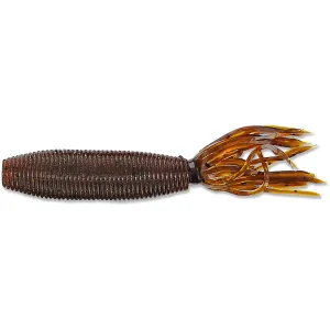 Yamamoto 4'' Fat Ika Grub Dk Pumpkin W/Lg Blk