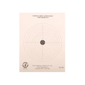 NRA Official BB Gun Training Target TQ-40 5-Meter Paper 100PK