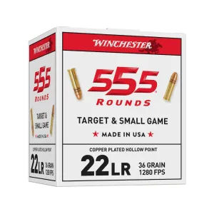Winchester 22LR Ammo 36 Grain Plated Hollow Point Case of 5550