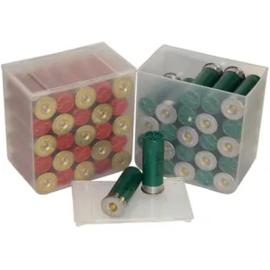 MTM Shell Stack Shotshell Ammo Box 12 Ga 2-3/4" 25-Round Plastic Clear 4PK