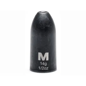 Mustad Worm Weight 1/2oz Tungsten Black 2PK