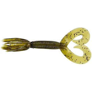 Yamamoto 5" Double Tail Hula Grub Grn Pumpkin/Blk Flk