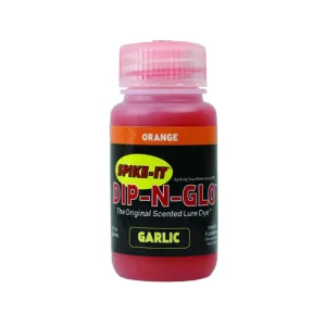 Spike-It Dip-N-Glo Garlic Scented Lure Dye Orange 2oz
