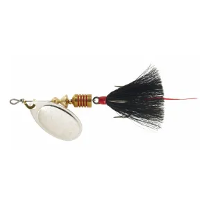 Mepps Aglia Dressed Inline Spinner 1/6oz Black Tail Silver Blade