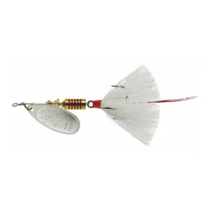 Mepps Aglia Dressed Inline Spinner 1/4oz White Tail Silver Blade