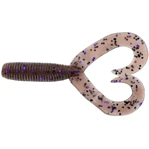 Yamamoto 4'' Double Tail Grub Cinnamon/Blk&Prpl Flk