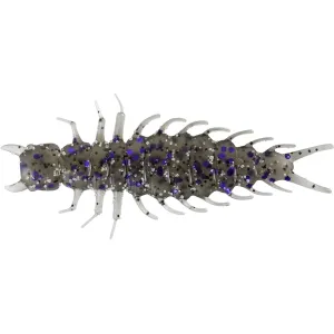 Great Lakes Finesse Juicy Hellgrammite 2.4" Creature Smoke Clear Purple Flake