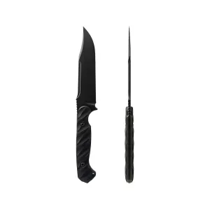 Toor Knives Valor Fixed Blade Knife 5.5" Clip Point CPM CruWear Black Blade G-10 Handle Bomber Black