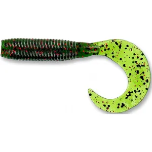 Yamamoto 4'' Single Tail Grub Watermelon/Blk&Red