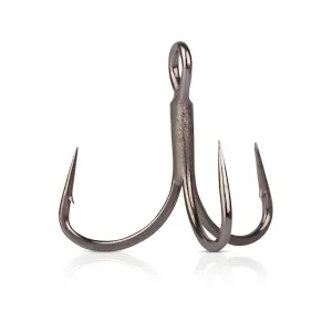 Mustad AlphaPoint In-Line Triple Grip Short Hook #6 Black Nickel 6PK