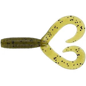 Yamamoto 4'' Double Tail Grub Grn Pumpkin/Blk Flk