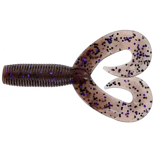 Yamamoto 5" Double Tail Grub Cinnamon/Blk&Prpl Flk