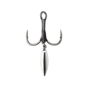 VMC Bladed Hybrid Treble Short 1X Hook #6 Black Nickel 2PK