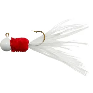 Team Crappie Slab Caller Jig White/Red/White 1/16 oz