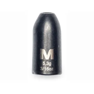 Mustad Worm Weight 3/16oz Tungsten Black 4PK
