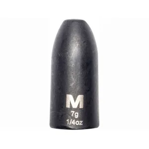 Mustad Worm Weight 1/4oz Tungsten Black 3PK