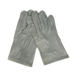Military Surplus German Unlined Leather Gloves Grade 2 Gray Medium