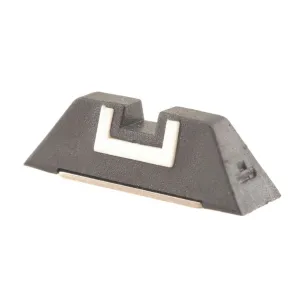 Glock Square Rear Sight 6.9mm .271" Height Polymer Black White Outline