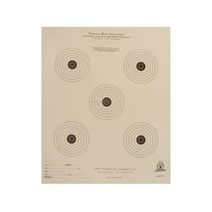 NRA Official Air Rifle Target A-44/5 15' Air Rifle Paper 100PK