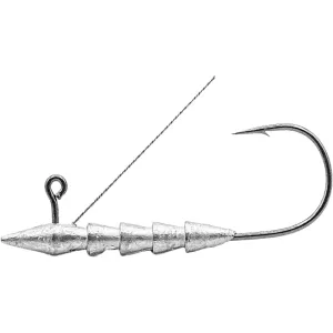 Core Tackle Hover Rig Weedless 1/8 oz Weighted Swimbait Hook #3/0 Unpainted 3PK