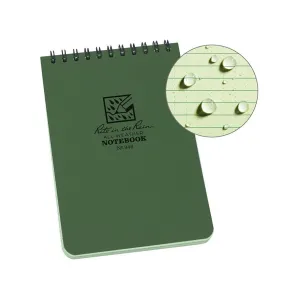 Rite in the Rain 4" x 6" Top Sprial All-Weather Notebook Green