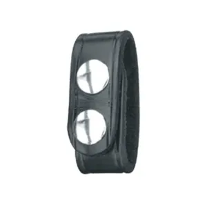 Gould & Goodrich B76 Belt Keeper Nickel Snap Leather Black
