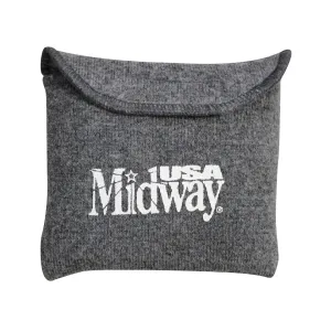MidwayUSA Silicone Treated Sherpa-Lined Pistol Sock Dark Gray 5.5"