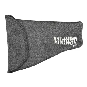MidwayUSA Silicone Treated Sherpa-Lined Pistol Sock Dark Gray 9"