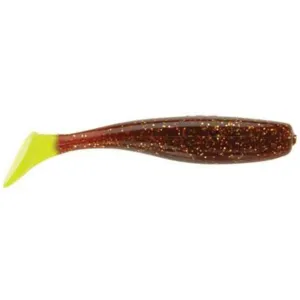 D.O.A. Fishing Lures CAL Series Shad Tail Swimbait Rootbeer/Chartreuse Tail