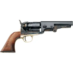 Pietta 1851 Navy Yank Sheriff Black Powder Revolver 44 Caliber 5" Blued Barrel Case Hardened Frame Walnut Grip