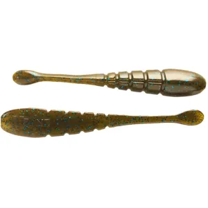 X Zone Lures Pro Series Finesse Slammer Worm Green Pumpkin Blue Flake