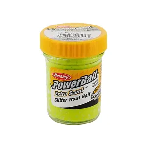Berkley PowerBait Glitter Trout Bait Chartreuse 1.75oz Jar