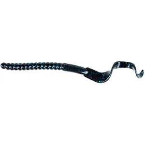 Berkley PowerBait Power Worm 7 Black Blue Fleck