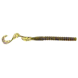 Berkley PowerBait Power Worm 10 Watermelon Purple Red Fleck