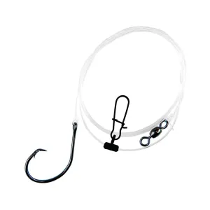 Eagle Claw Lazer Sharp Circle Hook Flourocarbon Striped Bass Fishfinder Plat Black Rig Hook #7/0 Platinum Black 1PK